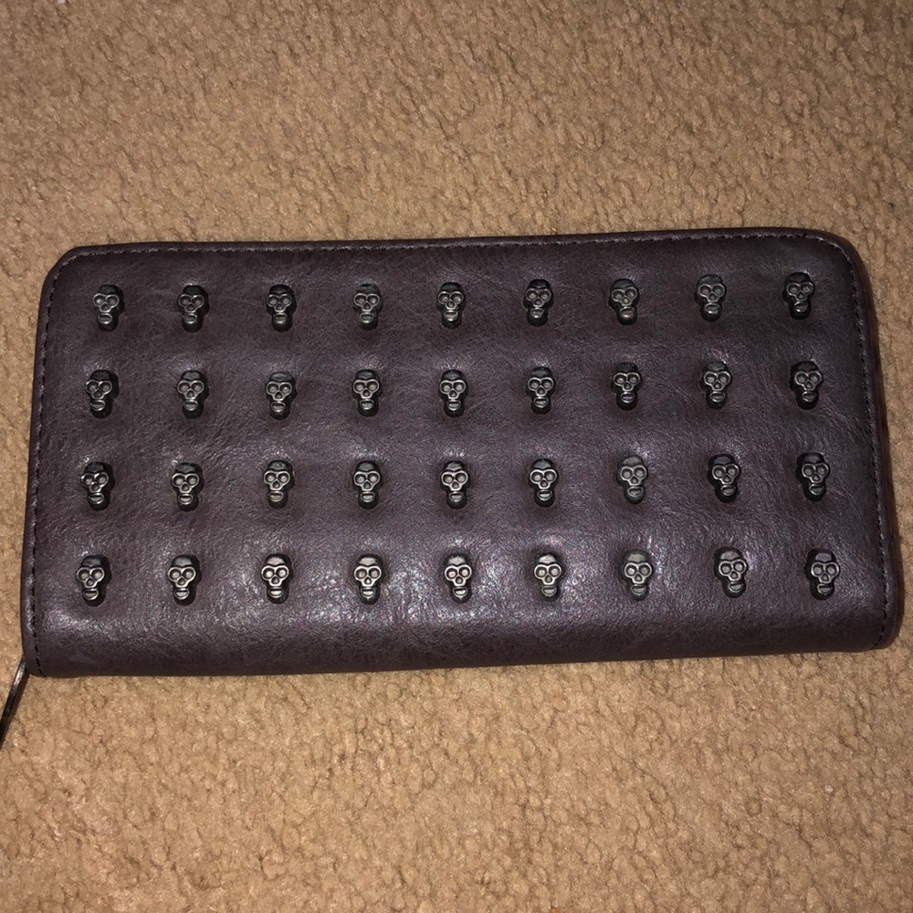 Mini Skull Leather Wallet